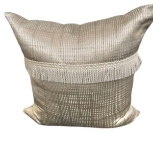 Ribbed Sateen Trimmed Cushion