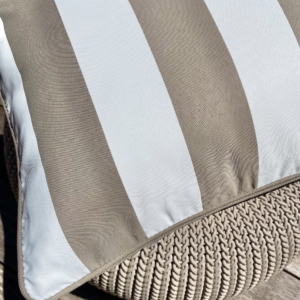 Outdoor Cushion Neutral Stripe Beige