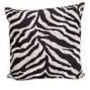 Zebra Print Velvet Cushion