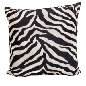 Zebra Velvet Cushion – Large
