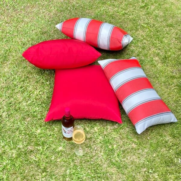 Red White Set Outdoor Cushions