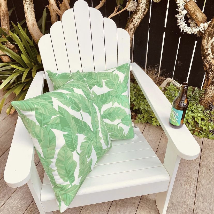 Outdoor Palm Print Cushion